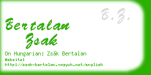 bertalan zsak business card